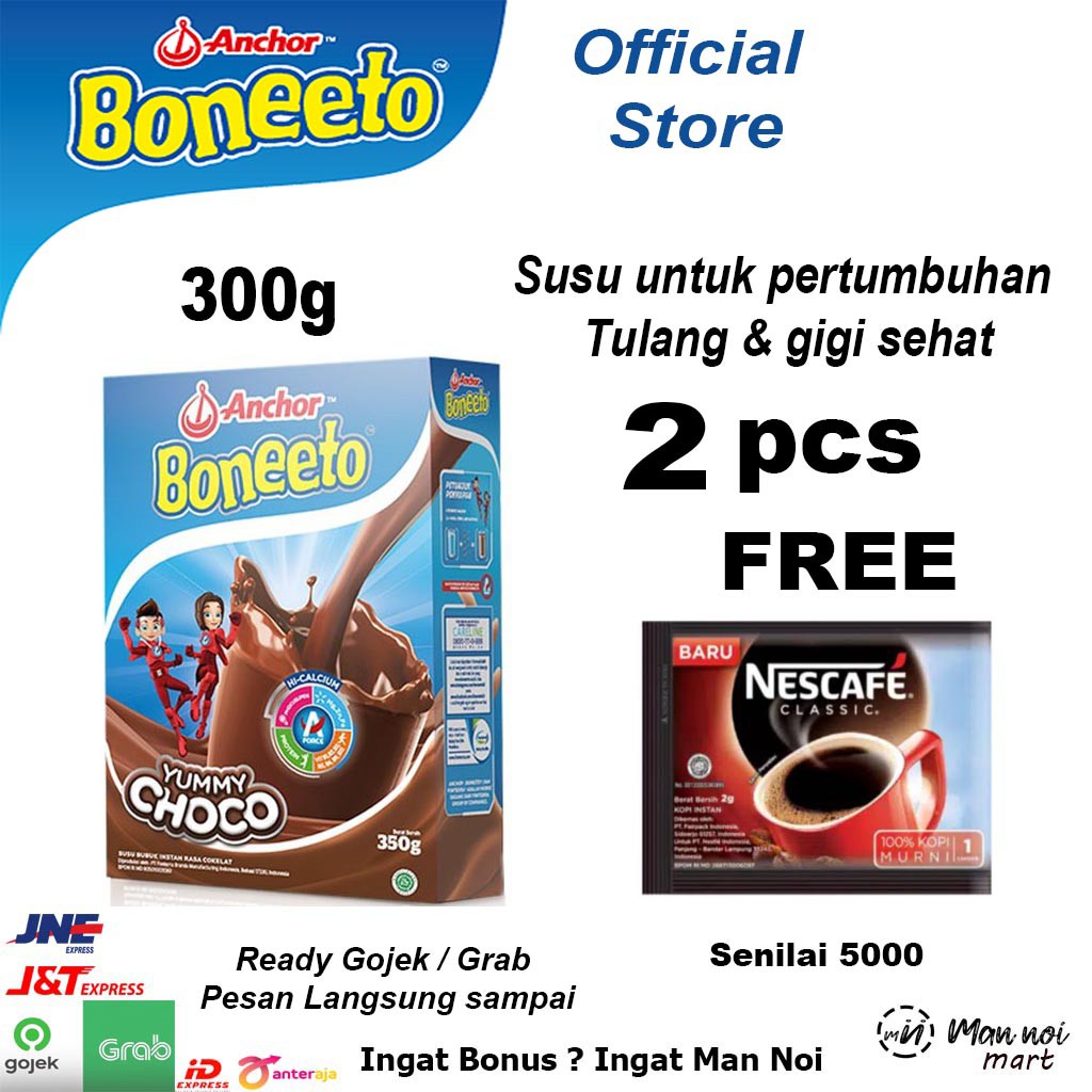 

SUSU BONEETO Anchor Yummy Choco 350gr- Susu Bubuk. Pertumbuhan Tulang & Gigi