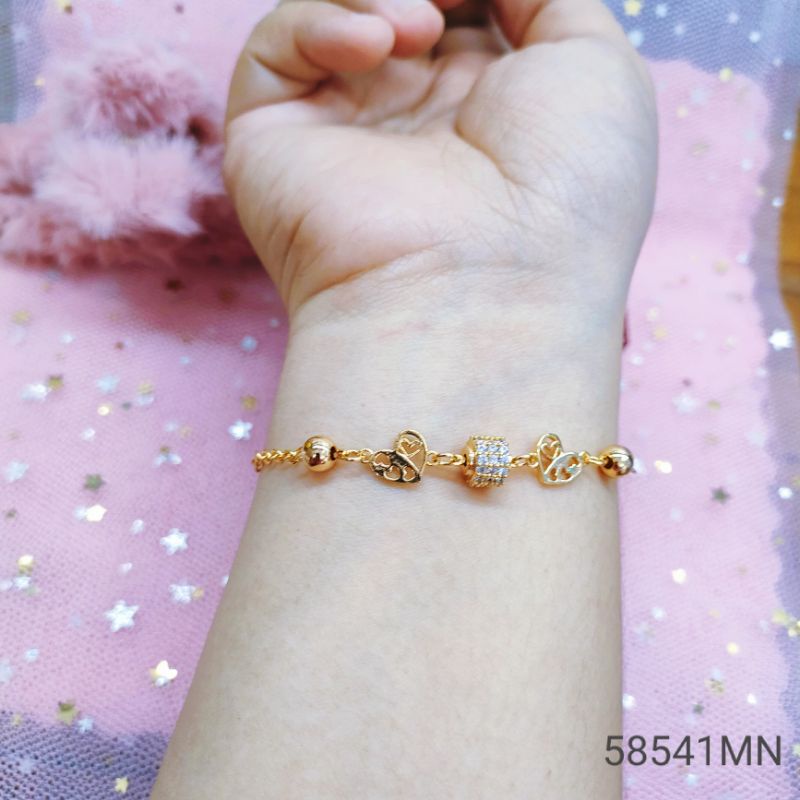 Gelang Tangan Wanita Titanium Anti Karat Lapis Emas58541