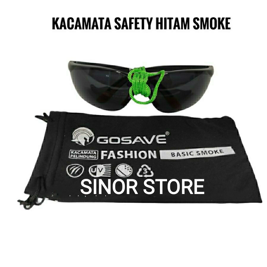 Kacamata Safety Fashion HITAM Kacamata Las Motor Gerinda