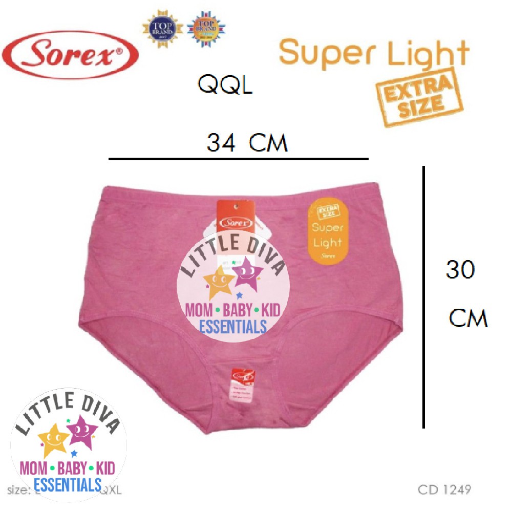 CD Wanita JUMBO SOREX 1249 Celana Dalam Big Size Panty Extra Size EQL QQL QXL celana dalam panties celdam wanita gemuk