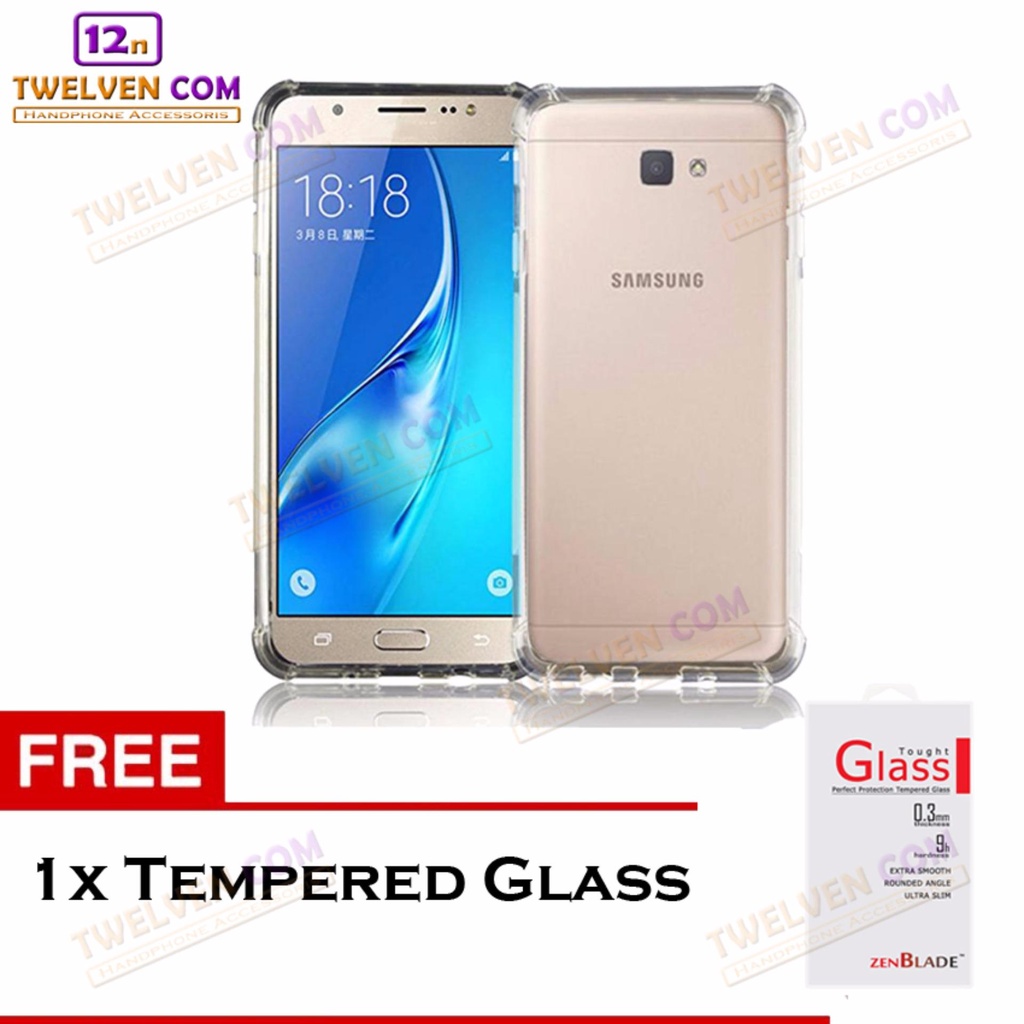 [FLASH SALE] Case Anti Crack Anti Shock Softcase Samsung J7 2016 - Free Tempered Glass