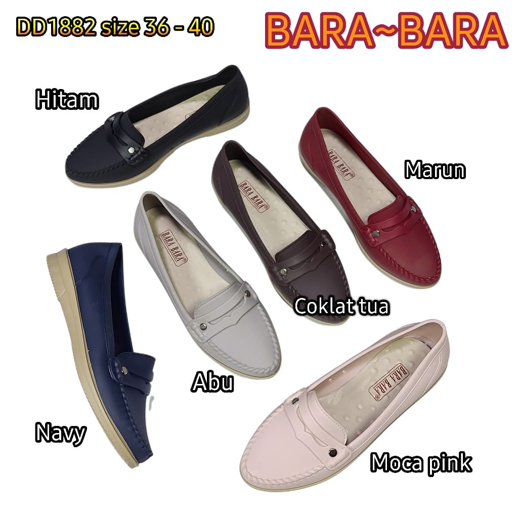 Jelly shoes bara bara BIG SIZE sepatu wanita karet flat shoes import dd1882