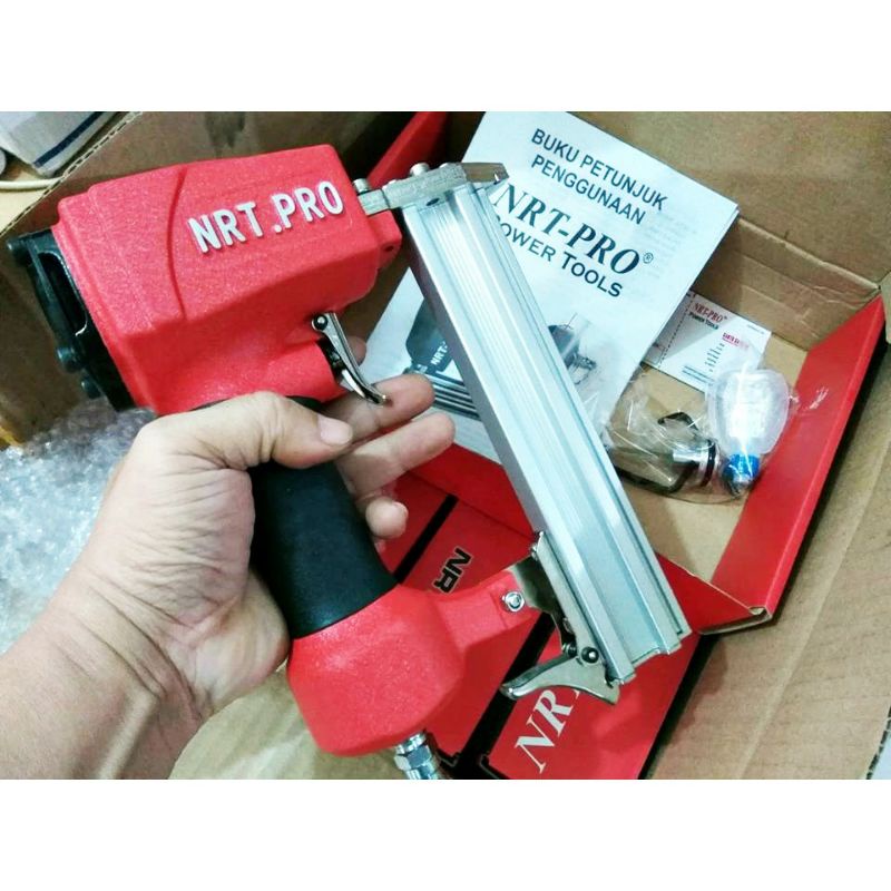 mesin paku tembak NRT pro F30 / Air nailer gun NRT / nail gun bread nail paku Lurus F30