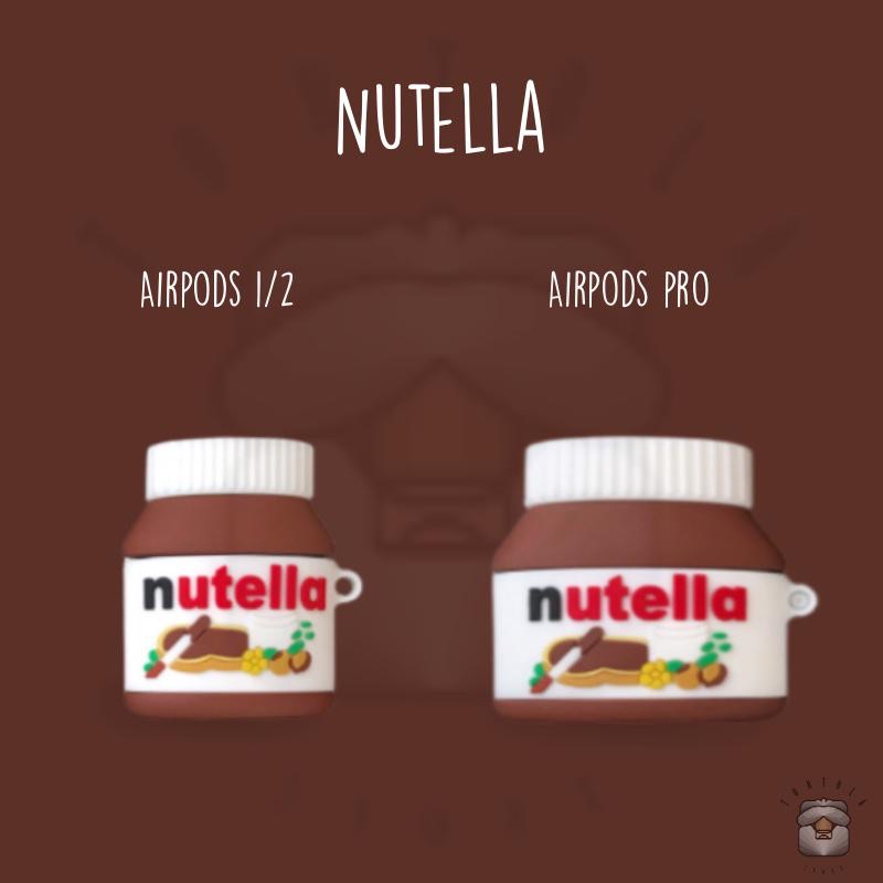 Airpods 1/2 Airpods Pro Airpods Case 3D Rubber + Strap Nutella - Airpods 1/2