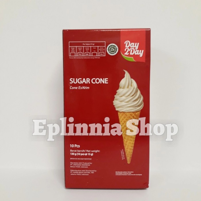 

Day 2 Day Sugar Cone 130 gr - Cone Es Krim 10's