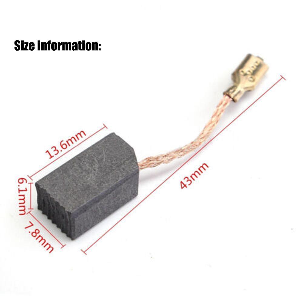 Solighter 10/20PCS Bor Mini Kualitas Tinggi 6.1 * 7.8 * 13.6mm Rotary Tool Generik Carbon Brushes