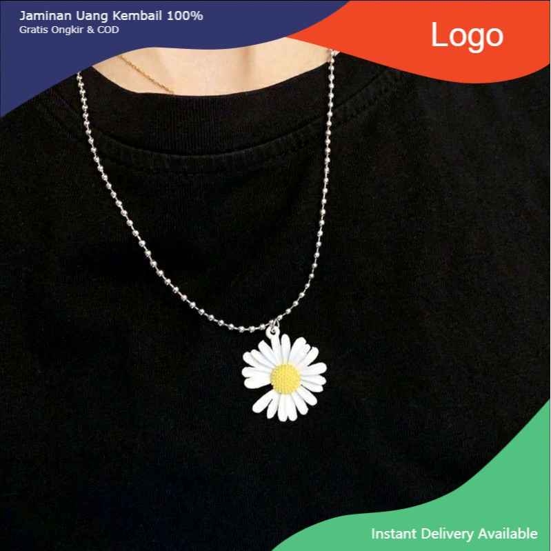 kalung panjang aesthetic flower/ kalung bunga matahari / kalung ootd hijab goodmoodgoodthings
