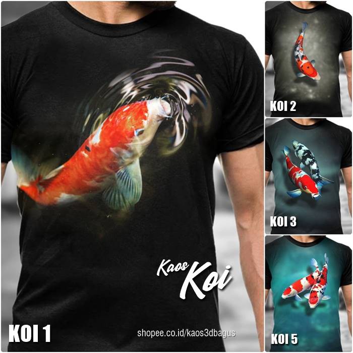 KAOS KOI | Baju Kaos KOI FISH | Kaos IKAN KOI Penggemar Koi Mania Indonesia Komunitas Pecinta Koi