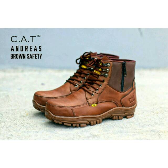 Sepatu Boots Resliting Pria Catepillar Andres Safety Original Handmade Murah Banget