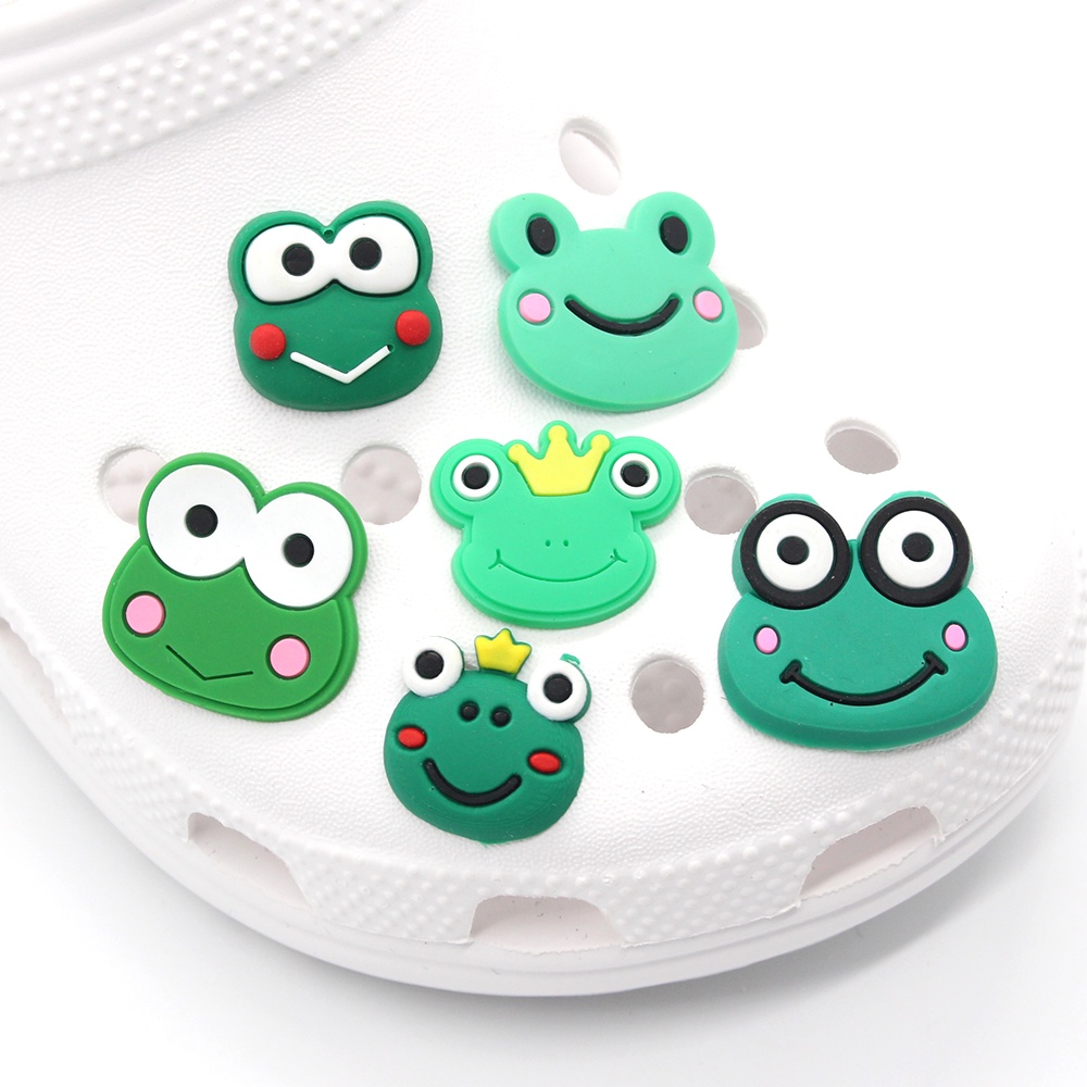 katak lucu Jibbitz shoe charms pin sendal crocs wanita Aksesoris DIY  pvc Bahan Untuk Dekorasi Sepatu Hadiah anak