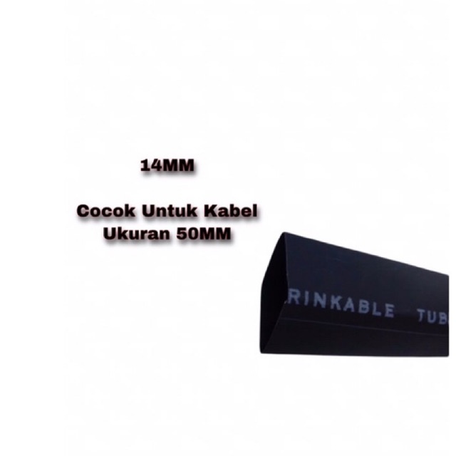 [HITAM] Heat Shrink Selongsong Bakar / Isolasi Bakar Tubings 14MM
