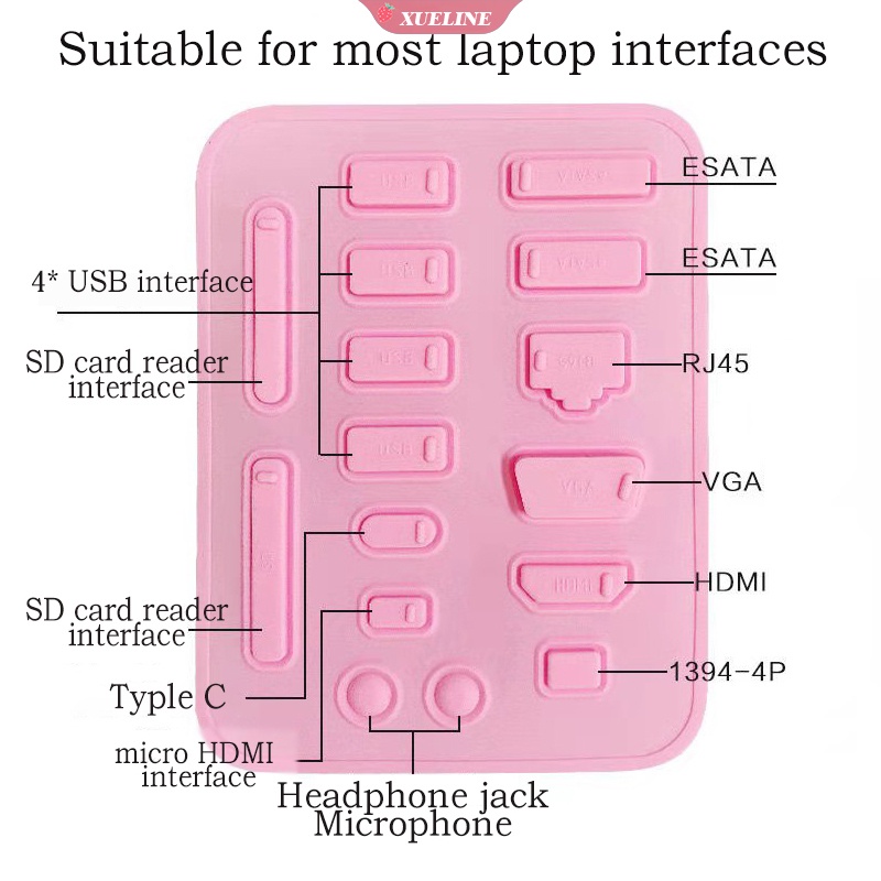 16pcs Dust Plug Universal Anti Air Untuk Laptop / Komputer