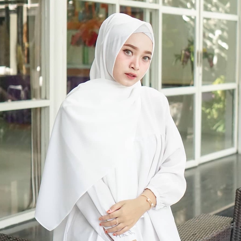 Pashmina Diamond 200x75 II Hijab Pashmina Jumbo-PUTIH