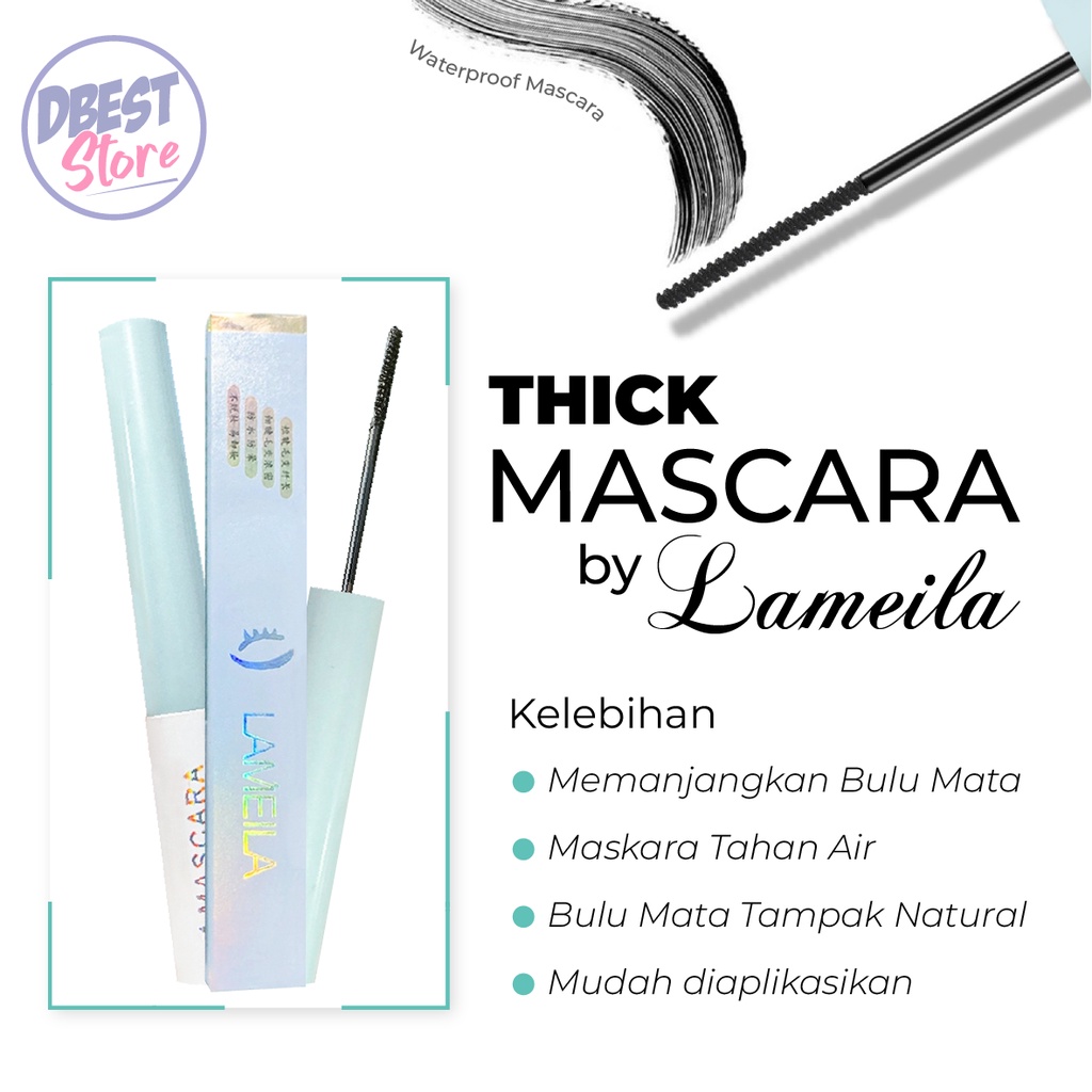 DBEST - Lameila Maskara Biru  Penebal Pelentik Waterproof Tahan Lama