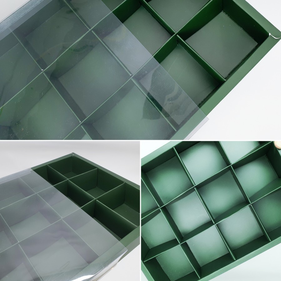 

5 Pcs Kardus Bakpao Mika Polos Dus Fruitpie Dus Eggtart Box Pie Susu Sekat 12 Hijau Tua Packaging Kotak Hampers