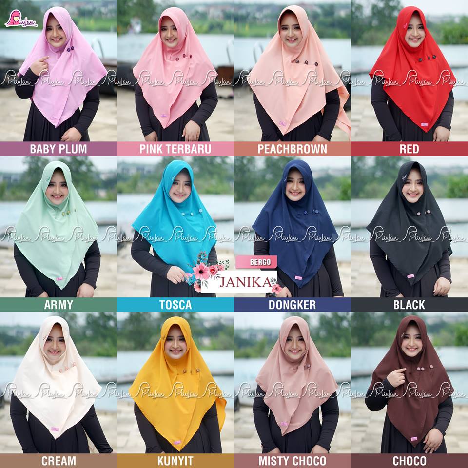 Bergo Janika Miulan / Bergo Miulan / Jilbab Miulan / Jilbab Terbaru / Miulan Hijab / Miulan Kids