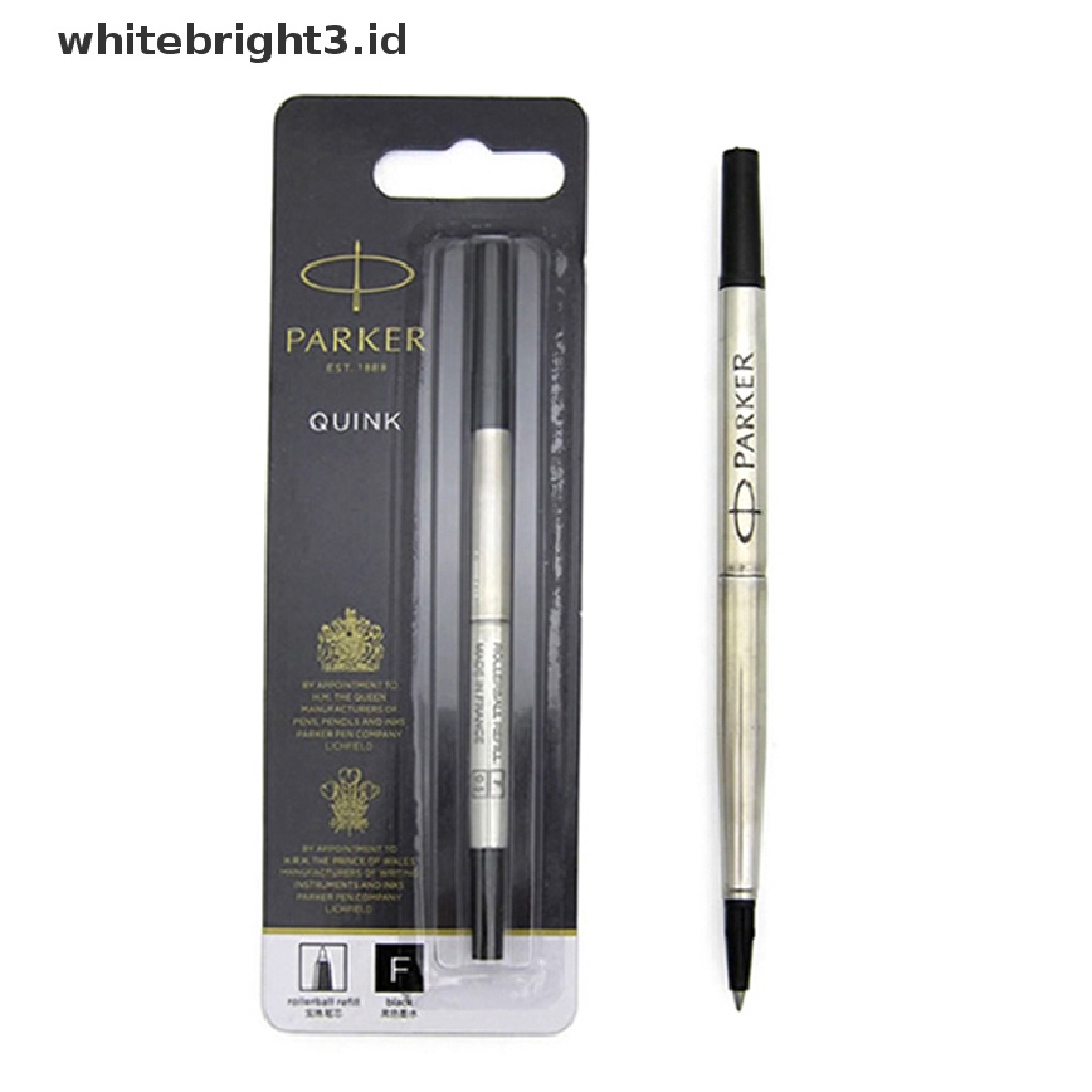 (whitebright3.id) Parker quink Pulpen rollerball Tinta Hitam Dengan Ujung medium