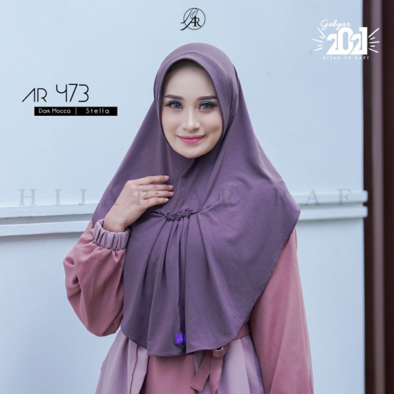 TERBARU AR 473 HIJAB INSTAN BY HIJAB AR RAFI ORIGINAL || INAYAHHIJAB-Darkmocca