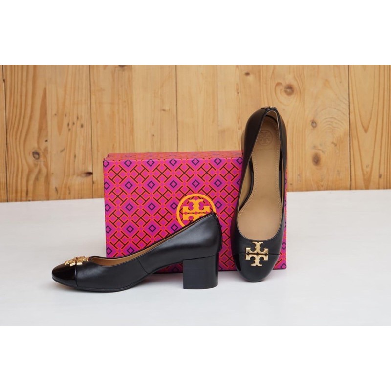Ready tory burch everly 50mm pump/nappa patent black