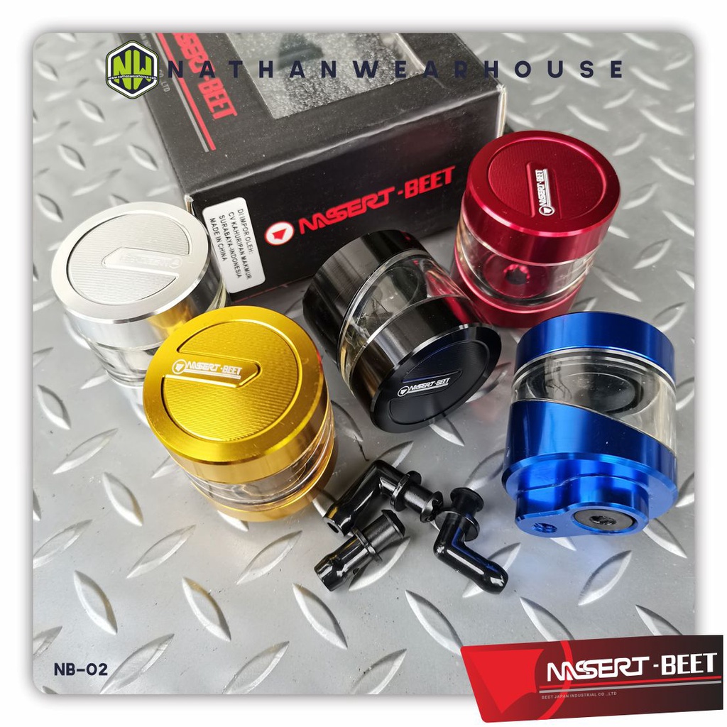 Tabung Minyak Rem Fluid Cap Oil Cup Full CNC Nassert Beet Replika Rizoma R15 R25 Ninja 150 250 CBR 2