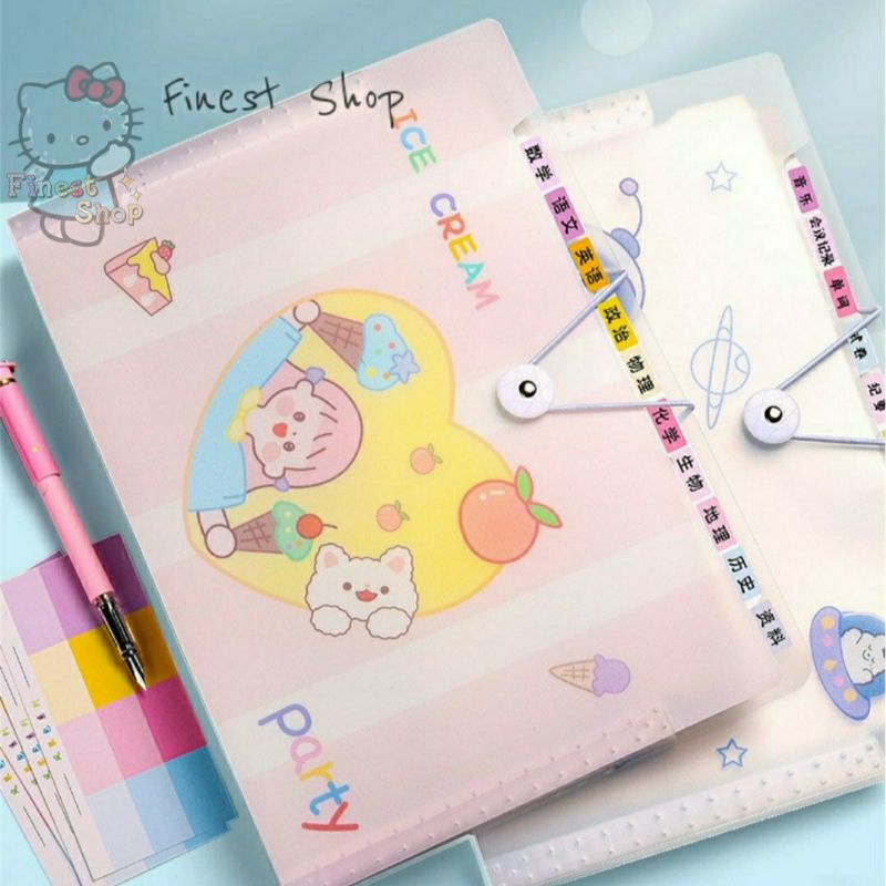 Document Organizer Kuromi Cinnamoroll Map Folder Sanrio Melody Tempat Penyimpanan Berkas Dokumen Pochacco Kertas File Ujian Box Plastik Waterproof Anti Air