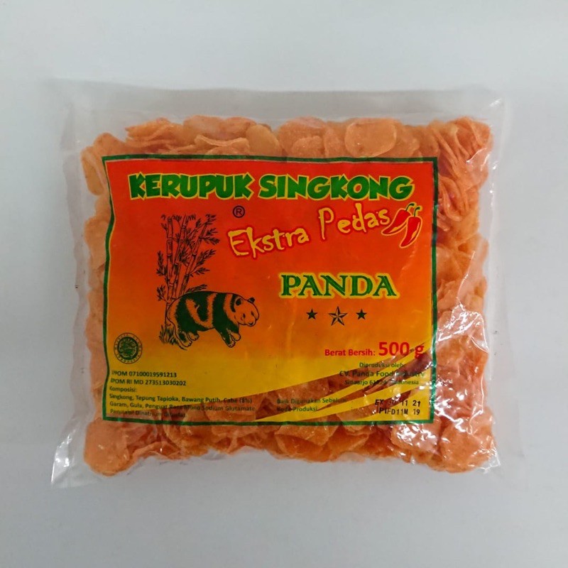 

Kerupuk Ubi Extra Pedas Panda 500Gr/Kerupuk Singkong pedas