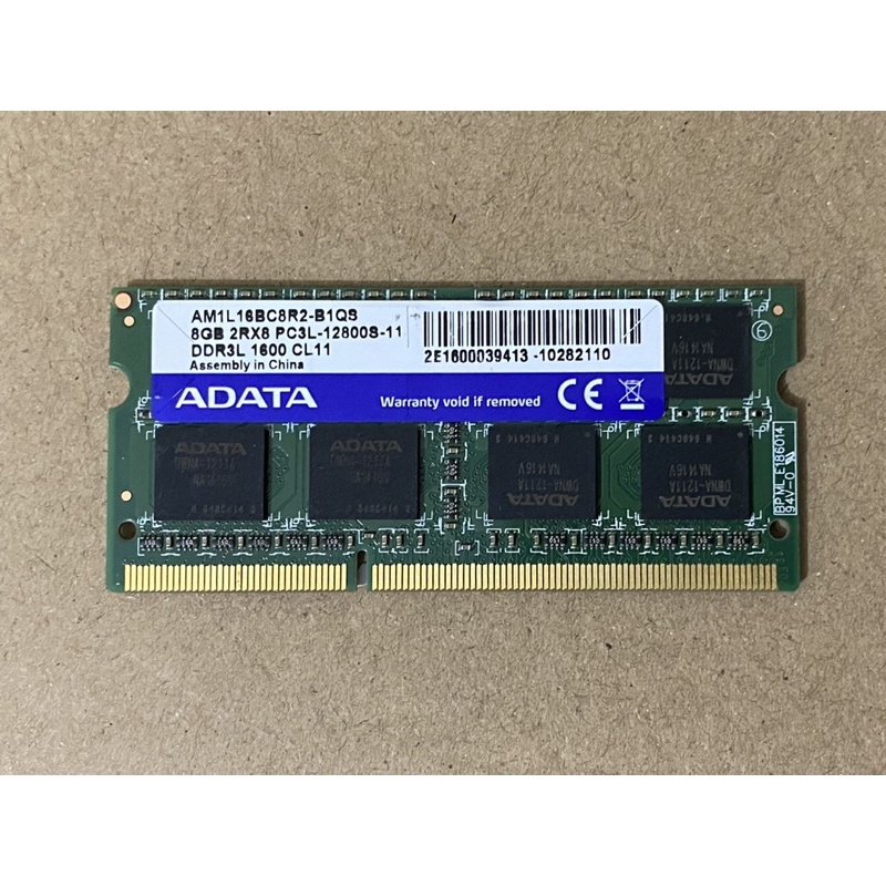 Memori RAM Laptop Sodimm ADATA DDR3L 8GB PC3L-12800S Second