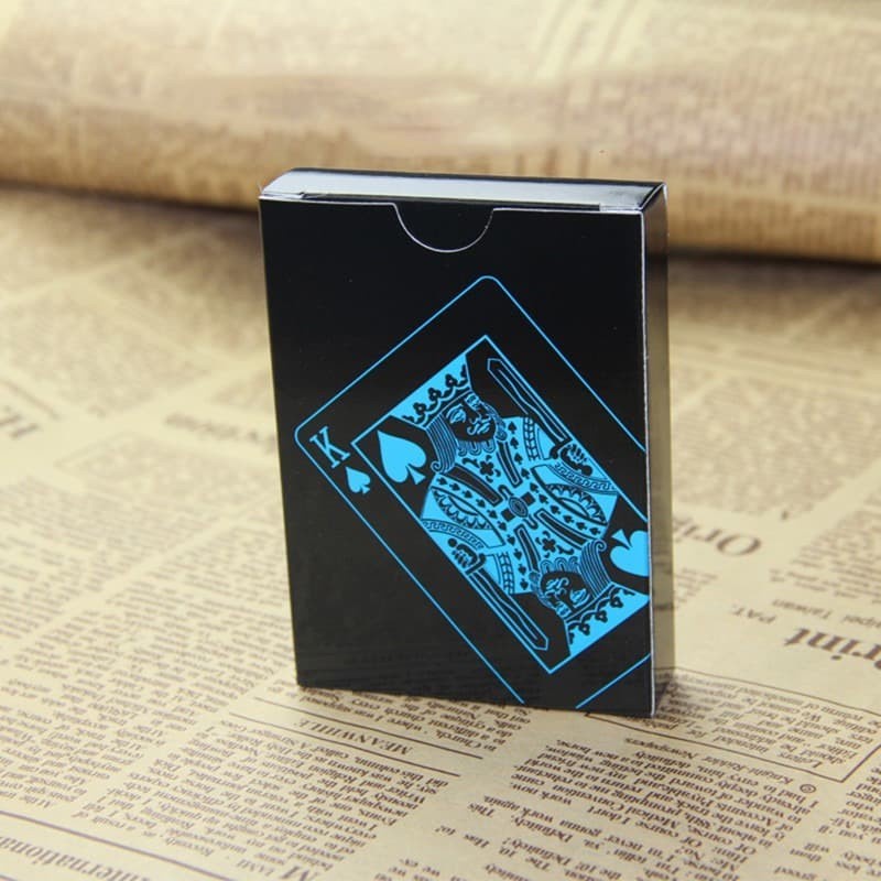 Kartu Remi Playing Cards Blue Black Spade Waterproof Poker