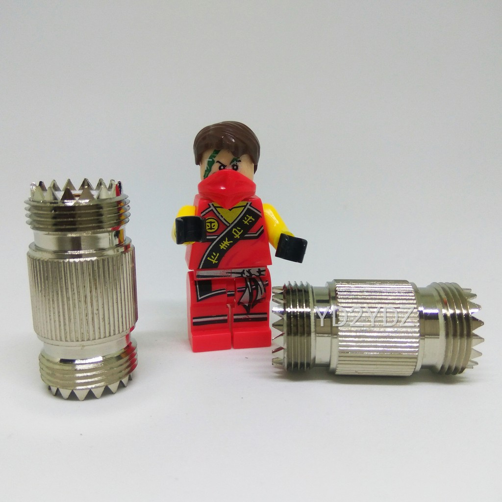 adapter konektor so239 to so-239 uhf pl female to pl female connector radio ht barel barrel double lurus sambungan konektor antena coaxial antenna