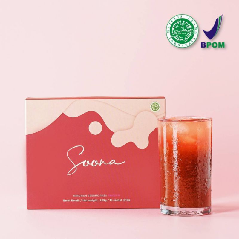 

Soona Minuman Pelangsing 15 sachet Anggur