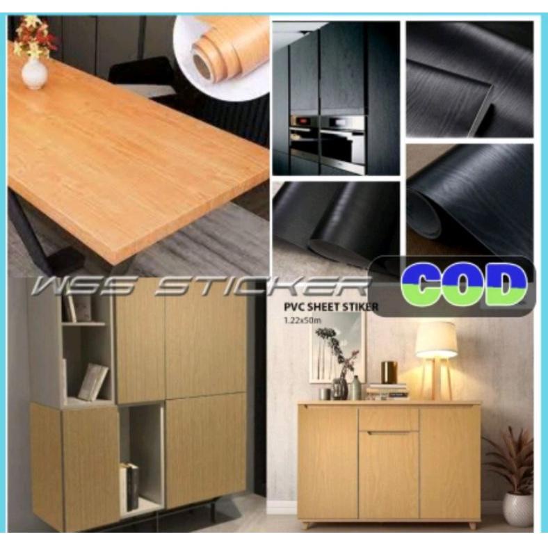 (PROMO ITD45) STICKER MOTIF SERAT KAYU/STIKER LANTAI , TRIPLEK ≛