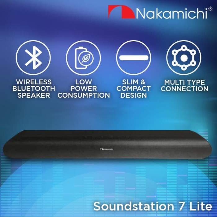 Nakamichi Soundstation 7 LITE Audio Speaker Wireless Bluetooth Black