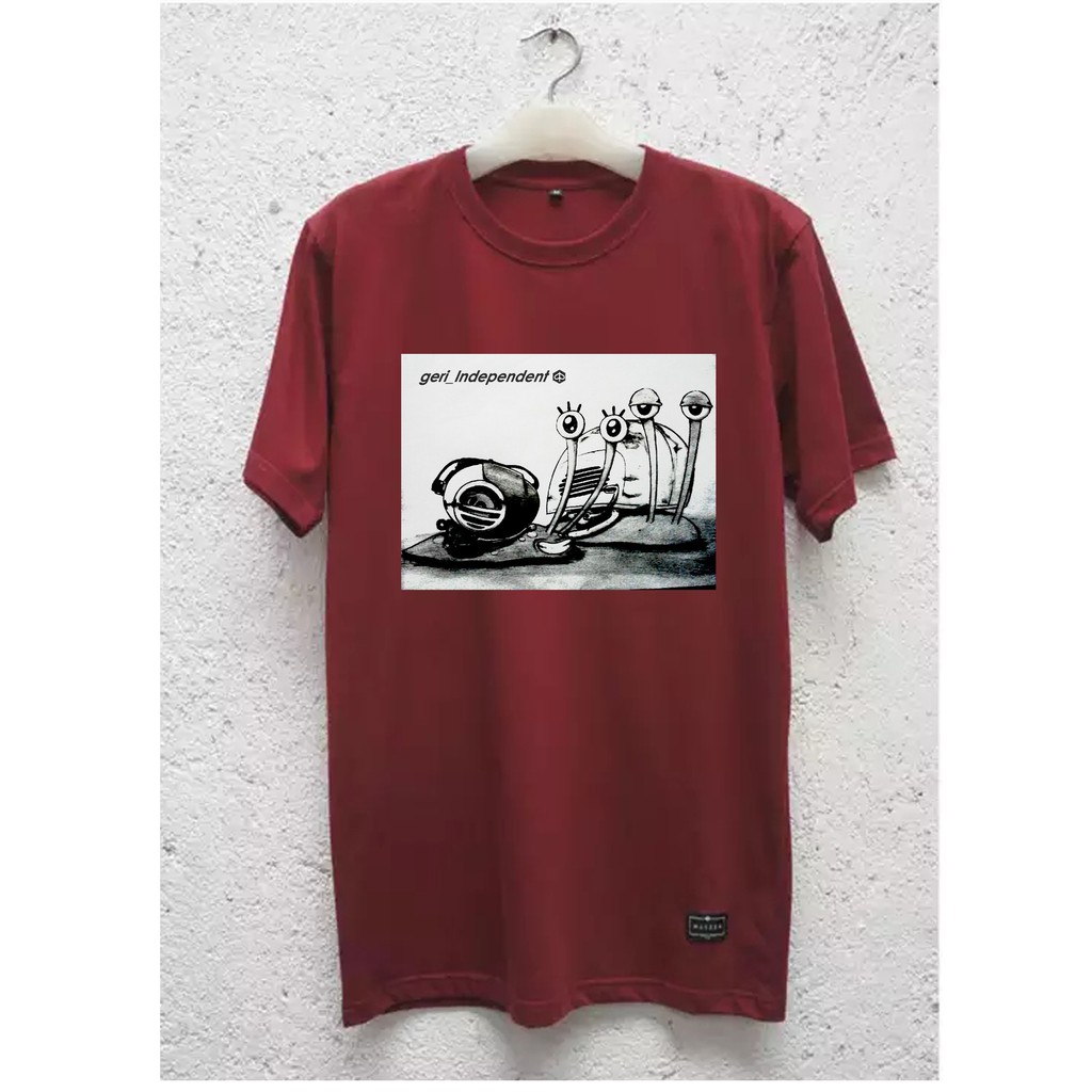 Kaos Vespa Original Geri Independent Maroon Shopee Indonesia
