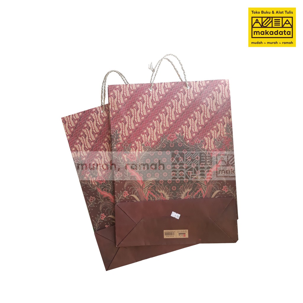 

TAS KERTAS | PAPERBAG SOUVENIR MOTIF BATIK 30 X 40 CM MURAH