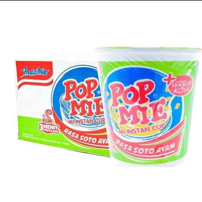 Terlaris# Pop Mie Soto Ayam 1 Dus 24 Pcs X 75 Gram Indomie Pop Mie