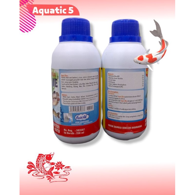 Obat Ikan anti jamur bakteri RAID ALL SUPER BLUE 250ML