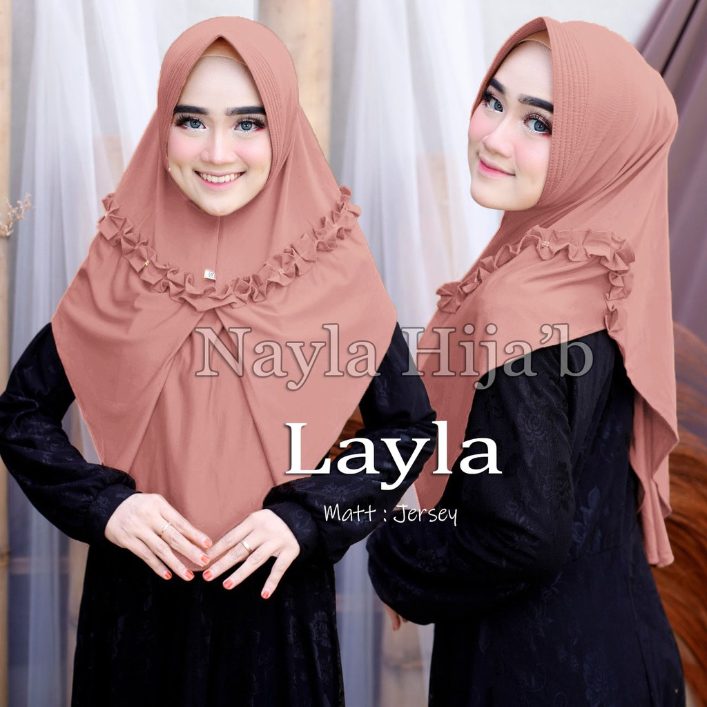 Jilbab Instan Jersey Layla Kerudung Bergo Jersey  terbaru termurah dan terlaris Nayla Hijab