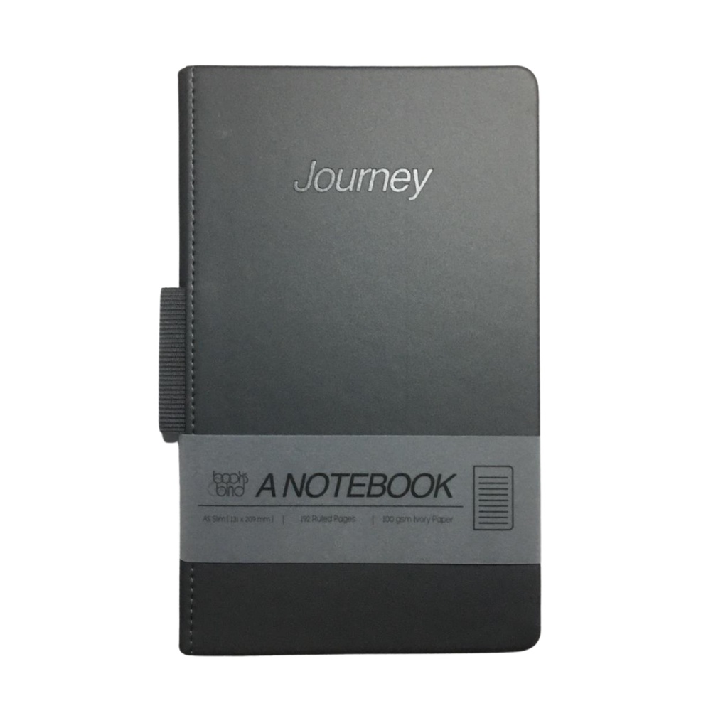 

Gramedia Banjarmasin - Notebook Books&Bind Nb Metallic Hc W/ Penloop A5-Slim Grey