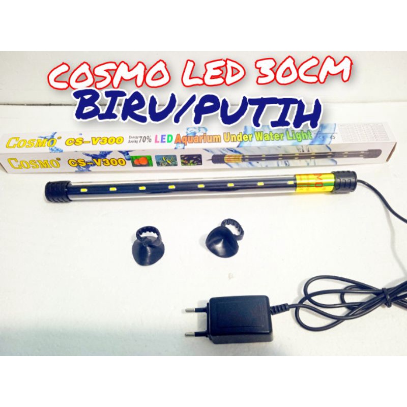 LAMPU AQUARIUM LED COSMO V 2 BARIS LAMPU LED/20-30-40-50cm/Murah