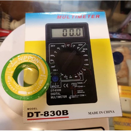 PAKET TESTER DIGITAL DT830 DT 830 B DAN TIMAH SOLDER 10M ANTEL