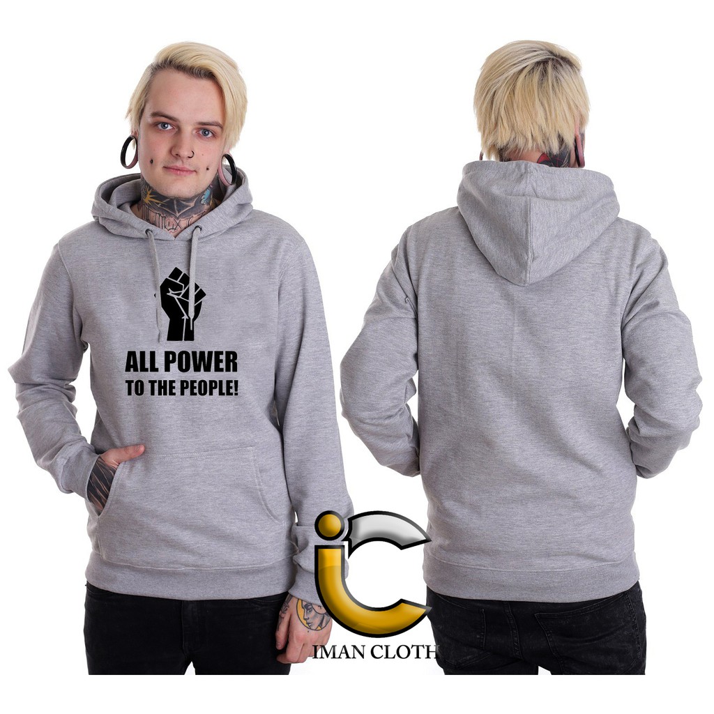 Hoodie All Power To The People - Iman Cloth