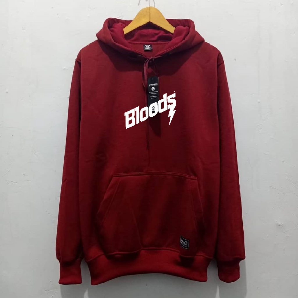 COD TERLARIS HOODIE SABLON BLOODS PREMIUM / PRIA &amp; WANITA / Sweater / Switer / Hoodie Kekinian / Hoodie Hits / Switer Pria/Hoodie Polos/ SIZE S M L XL XXL 2XL XXXL 3XL Termurah Murah Ukuran Big Size Jumbo