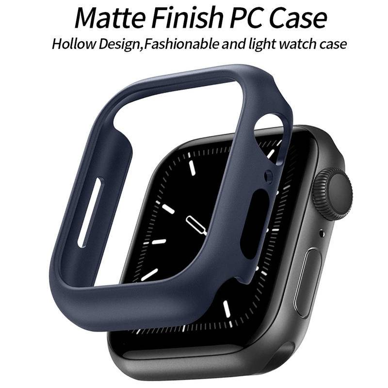 Casing Pelindung Apple Watch 8 7 41mm 45mm 6 5 4 3 2 Hard PC Matte Kompatibel Dengan iWatch 7 41mm 45mm