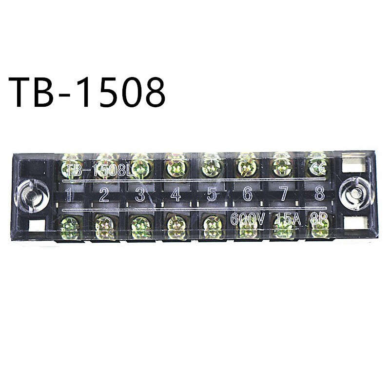 10Pcs Terminal blocks TB-1508(15A 8P) Patch panel Wiring row junction box