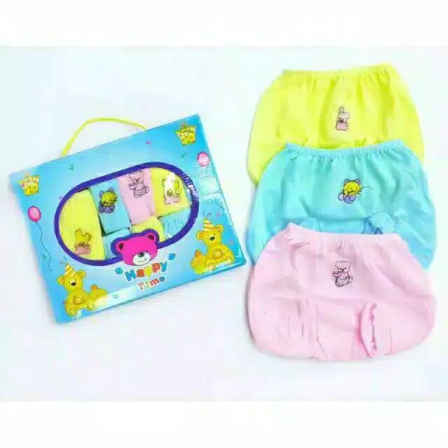 

12 PCS CELANA POP MERK HAPPY TIME [ BOX/DUS ]
