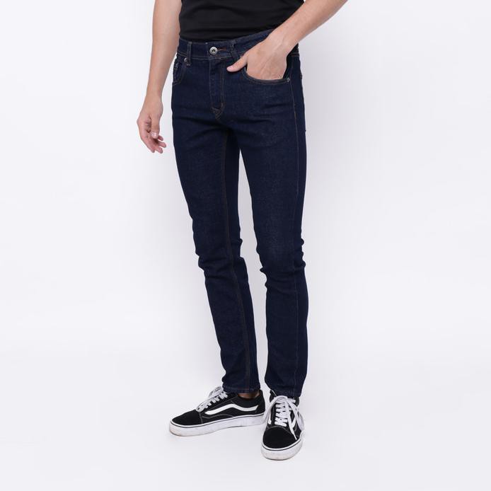 Edwin Celana Jeans Slim Fit Pria Panjang  Dark Blue La 05 - Biru, 28 Best Quality