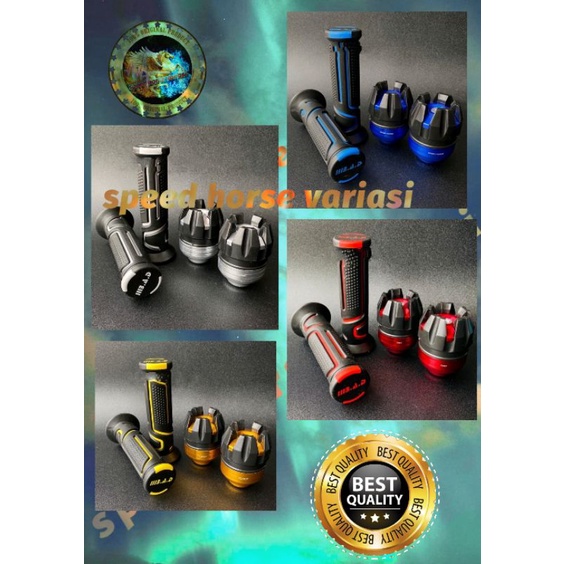 Paket murah Paket 2item Handgrip BAD Neon plus Jalu As Roda Depan Universal