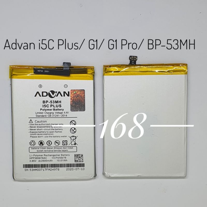 Baterai Batre Advan BP-53MH i5C Plus Advan G1 Pro Batere Battery Advan BP53MH Original