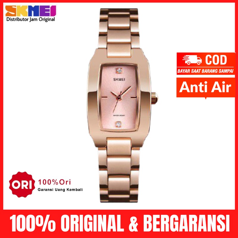 JAM TANGAN WANITA SKMEI 1400 / JAM TANGAN SKMEI WANITA ORIGINAL | JAM TANGAN ANTI AIR|SKIMEI SKEMEI-Rosegold