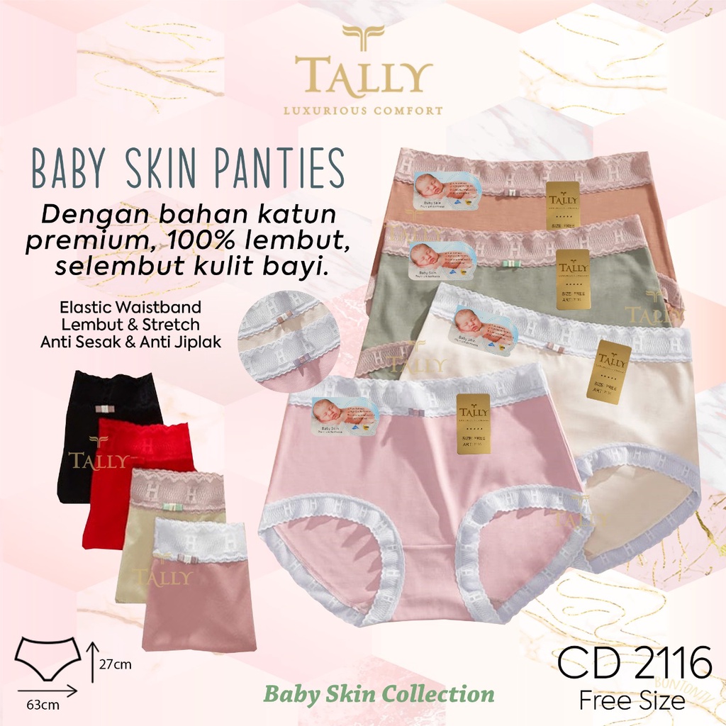 Cd Wanita Tally 2116 (Fit to XL) Baby Skin Renda |jytp